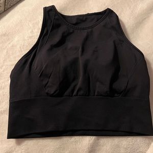 Lululemon high neck black sports bra